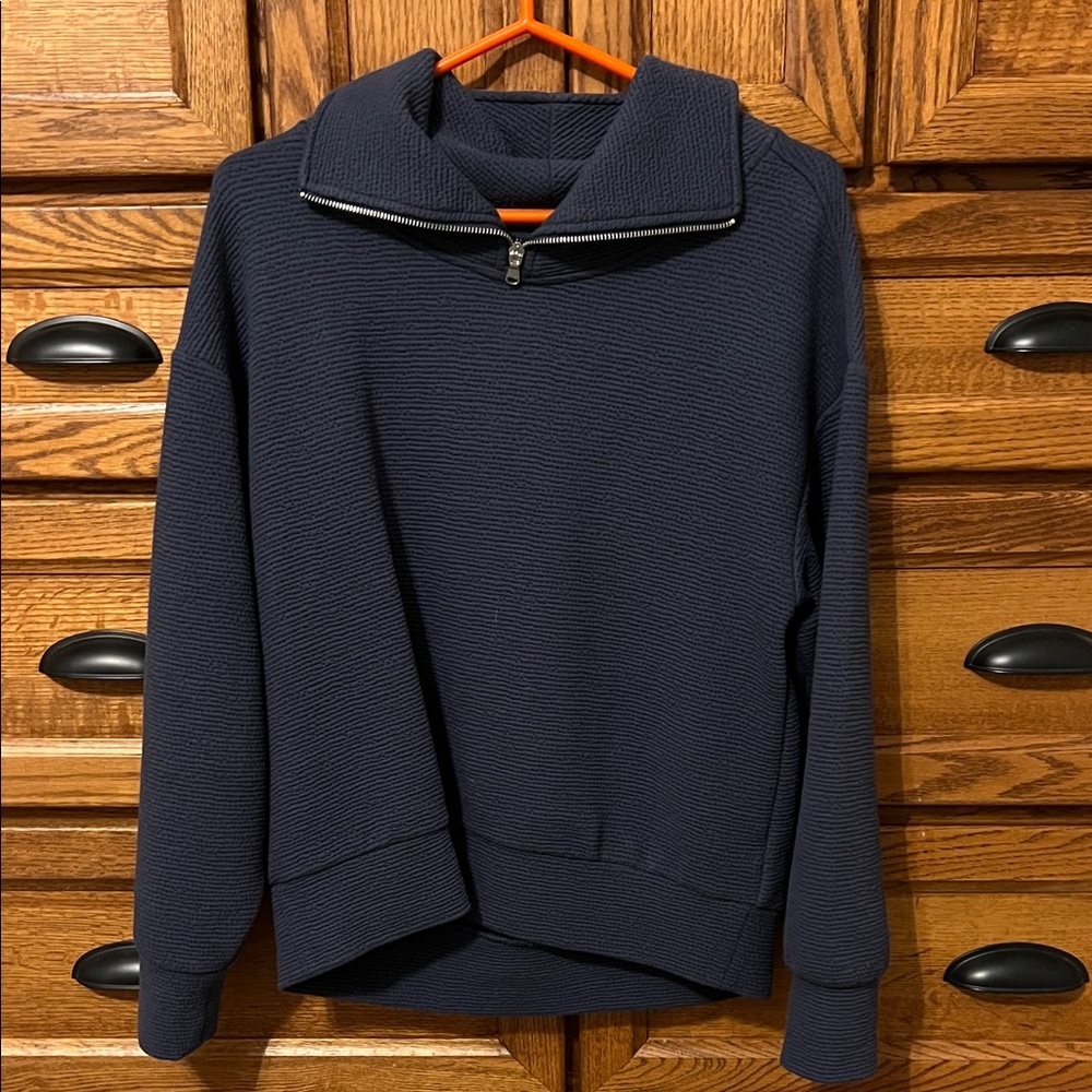 Calia Deep Blue Zip-Up Sweater